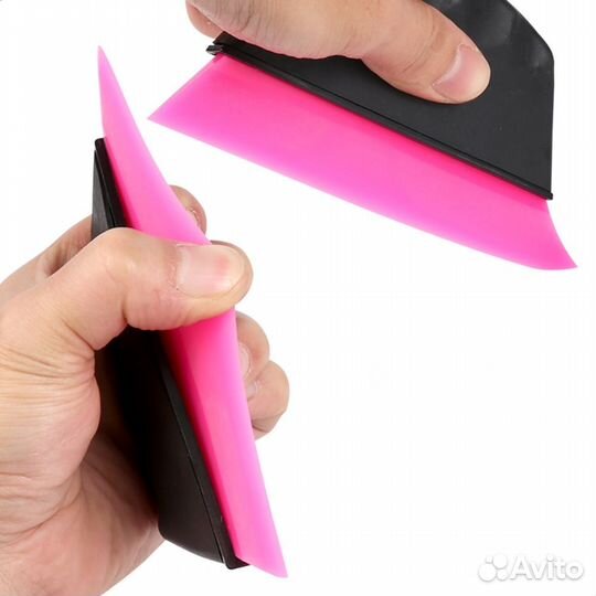 Ракель для (PPF) розовый с пласт- ручкой 14.5*9см