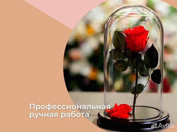 Роза в колбе. Стоит до 8 лет