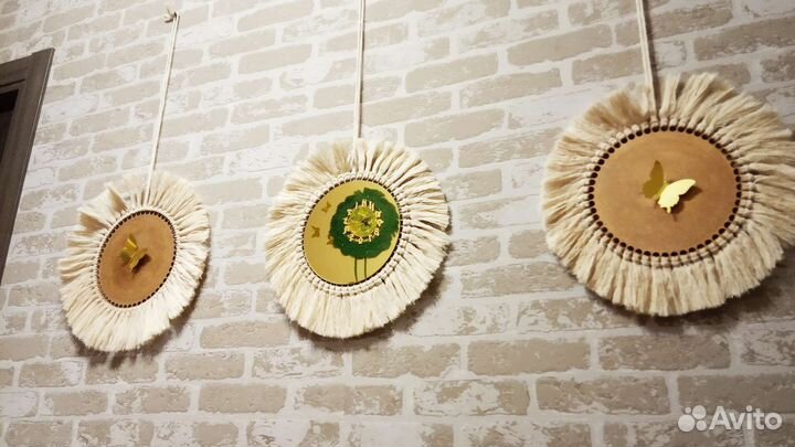 Панно макраме в стилистике Бохо