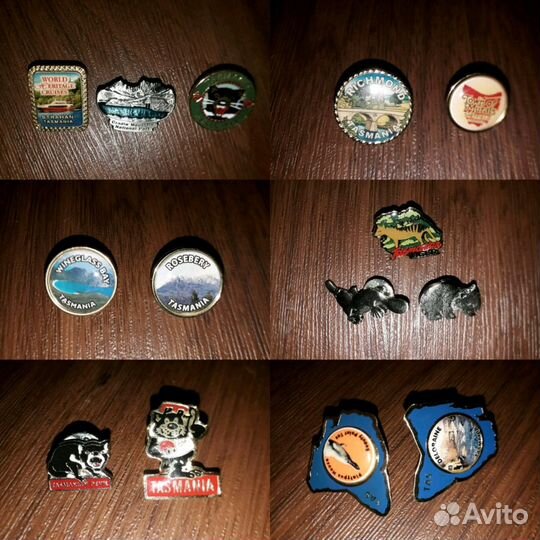 Значки коллекция Тасмания Австралия редкость