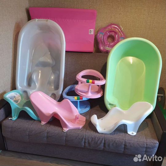 Горки, ванночки, круги, пеленальные доски