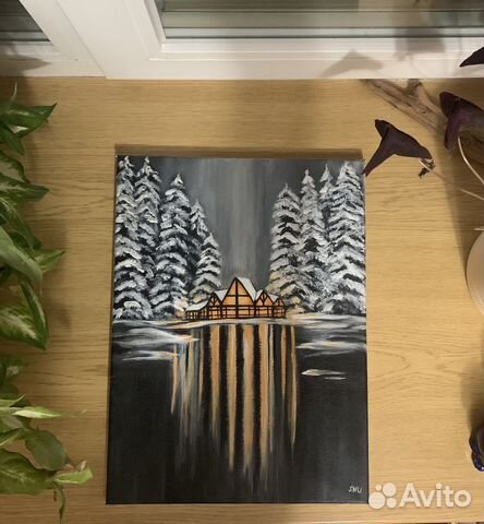 Картина акрилом на холсте