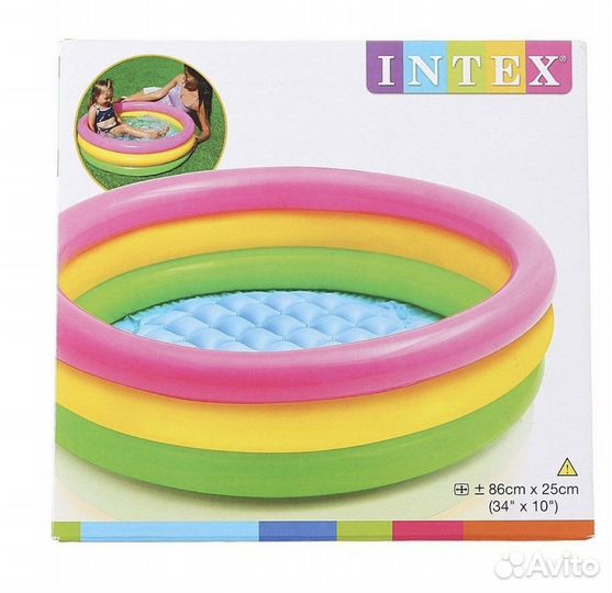 Детский надувной бассейн intex