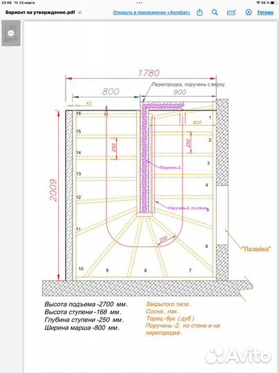 Лестница металическая