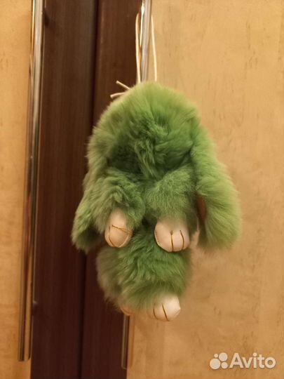 Брелок на сумку,игрушка, кролик заяц из натур.меха