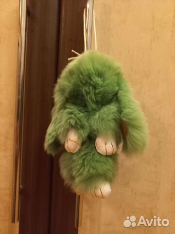 Брелок на сумку,игрушка, кролик заяц из натур.меха