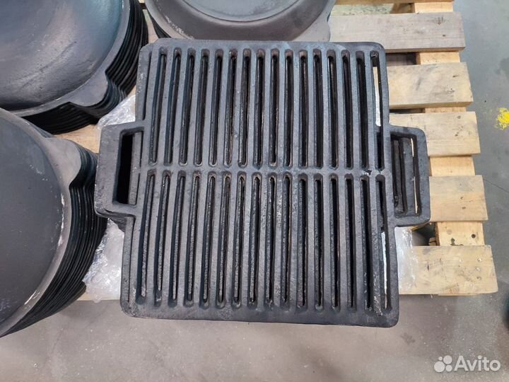 Чугунная решетка гриль новая 49*49