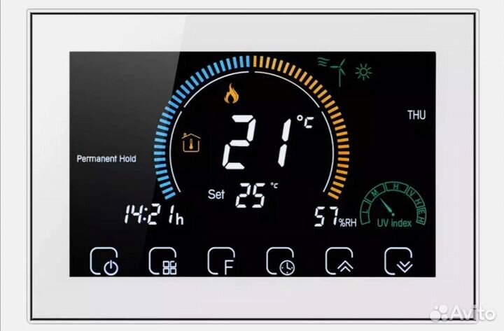 Термостат WiFi, сенсорный. Для водяного и газового