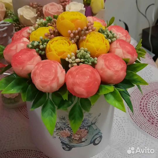 Мыло ручной работы цветы