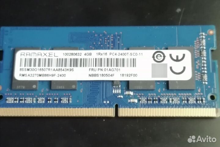Оперативка для ноутбука ddr4 4gb