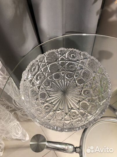 Большая хрустальная ваза СССР