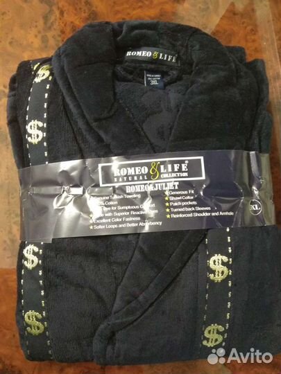 Халат мужской. Велюровый. Новый. Р-р 48