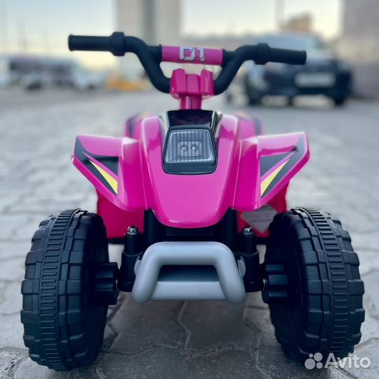 Детский электроквадроцикл н001hh розовый