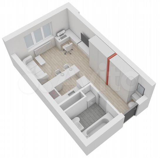 Квартира-студия, 28,8 м², 7/13 эт.