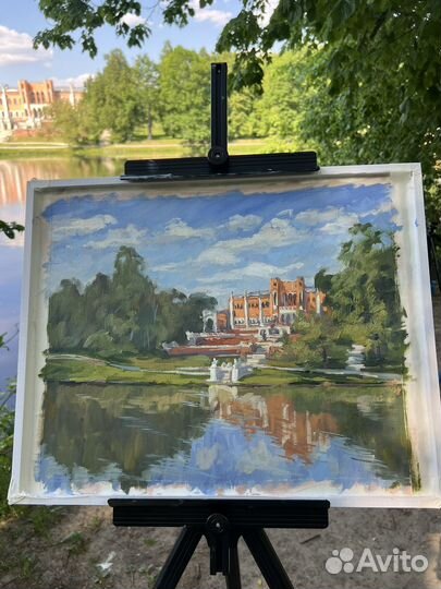 Картина маслом Усадьба Марфино 30*40 см