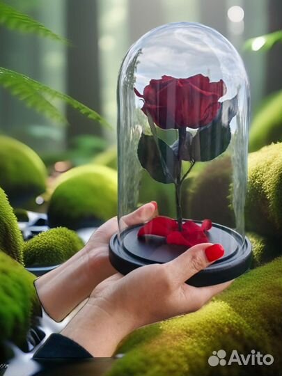 Роза в колбе. Цветок в стекле. Арт320, от