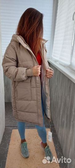 Пальто пуховик куртка женское зимнее длинное, ново