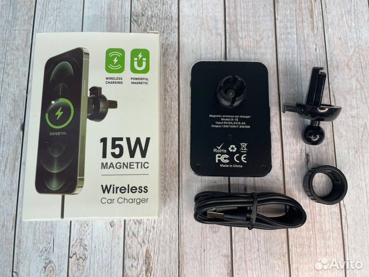 Магнитный держатель беспроводная зарядка