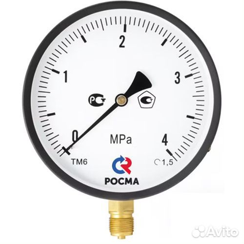 Манометр Росма тм-610Р.00 (0-0.4MPa) М20х1.5 1.5 о