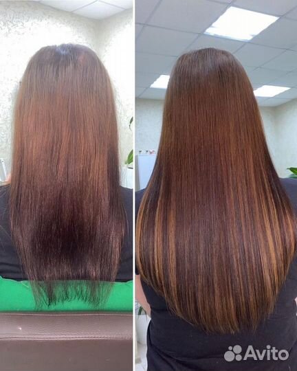 Коррекция наращённых волос