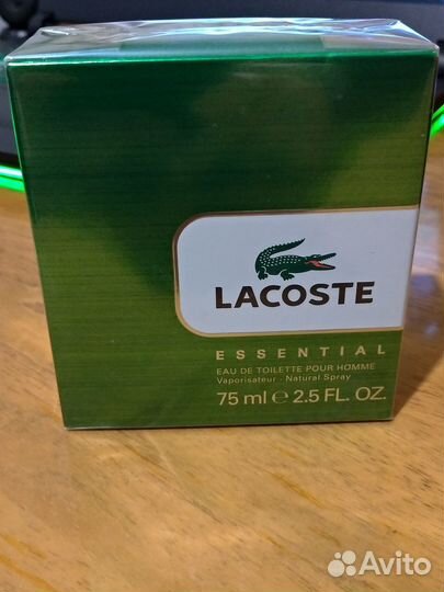 Оригинал Туалетная вода Lacoste Essential 75мл
