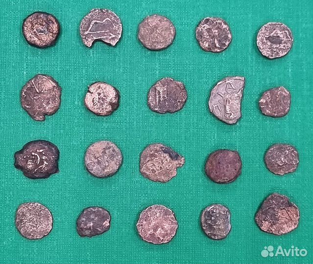 Монеты Боспора медные 20шт античные лот1
