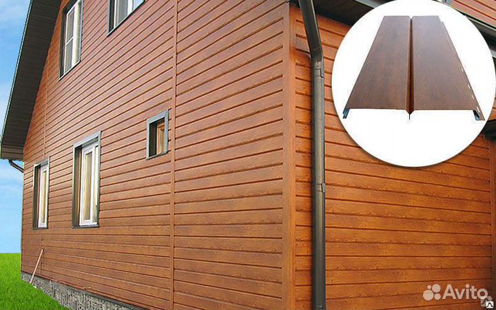 Металлический Сайдинг экобрус Золотой Орех