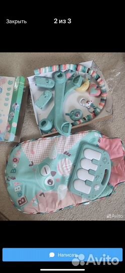 Развивающий коврик с пианино Babu Go