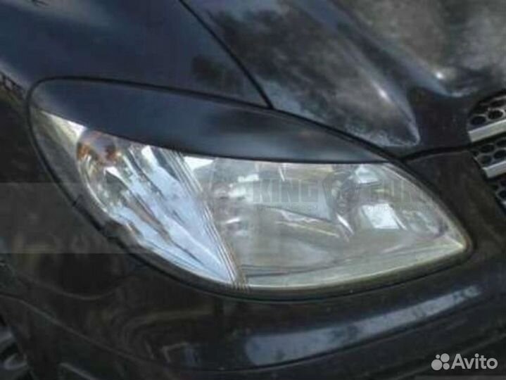 Реснички на фары Mercedes-Benz viano (абс пластик)