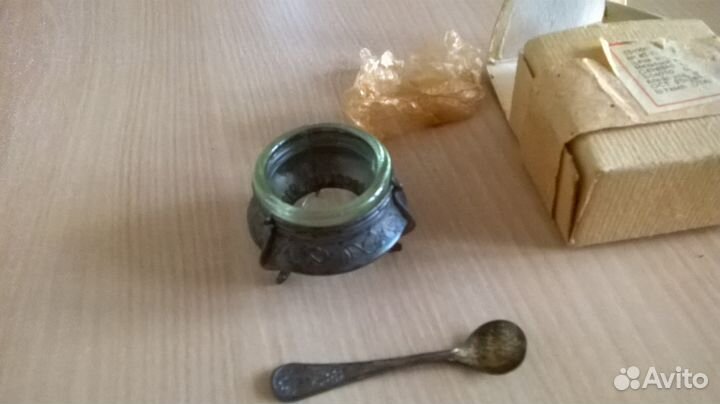 Мельхиоровая горчичница,сахарница и конфетница