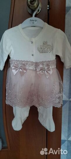 Платье-комбинезон для выписки