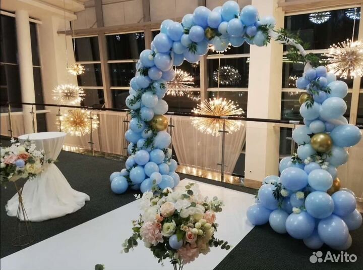 Оформление свадьбы и юбилея цветами и шарами