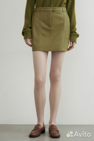 Юбка из исскуственной кожи lime