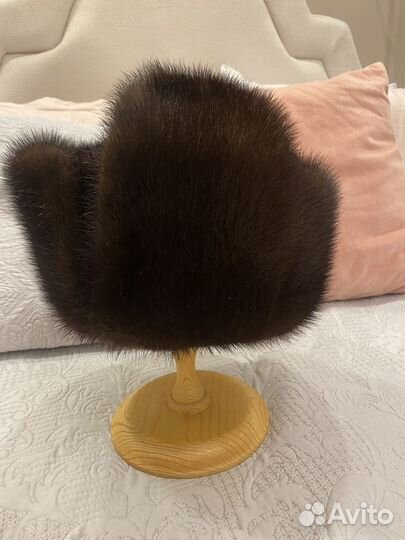 Шапка норковая р.58, ушанка