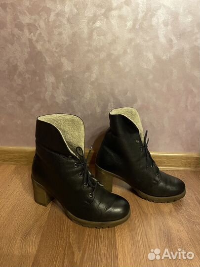Ботильоны зимние натур. кожа натур. мех