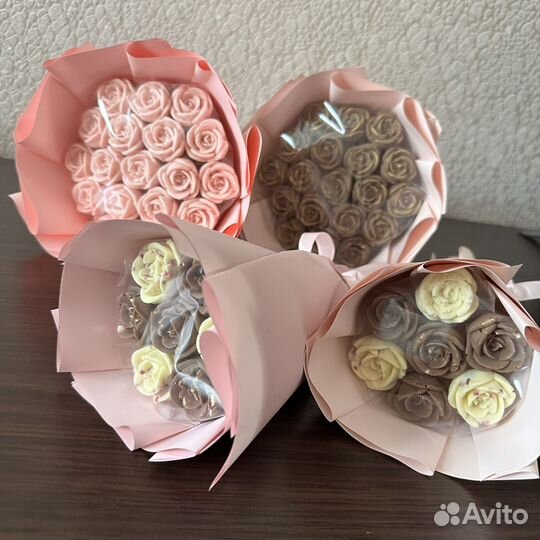 Букеты сьедобные из шоколадных роз