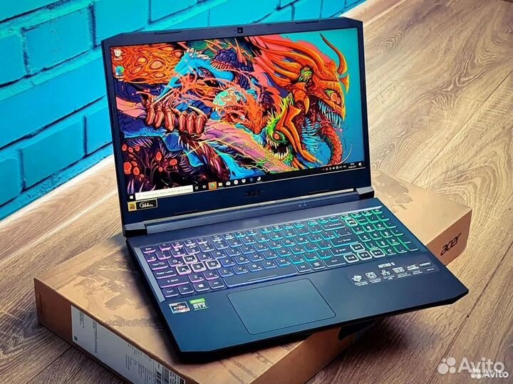 Nitro RTX 3060 12 ядер 12Gb Ryzen5-5600H SSD 512Gb