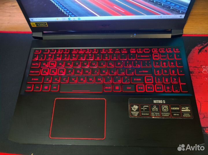 Ноутбук acer ryzen 5/gtx1650ti/16gb/512+256ssd
