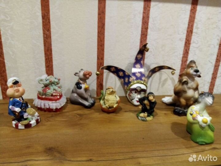 Венецианская маска, интерьерные фигурки - 6 шт