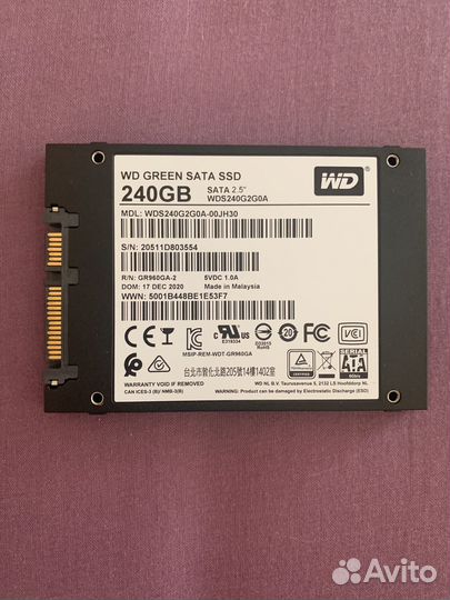 SSD 240GB WD green SATA