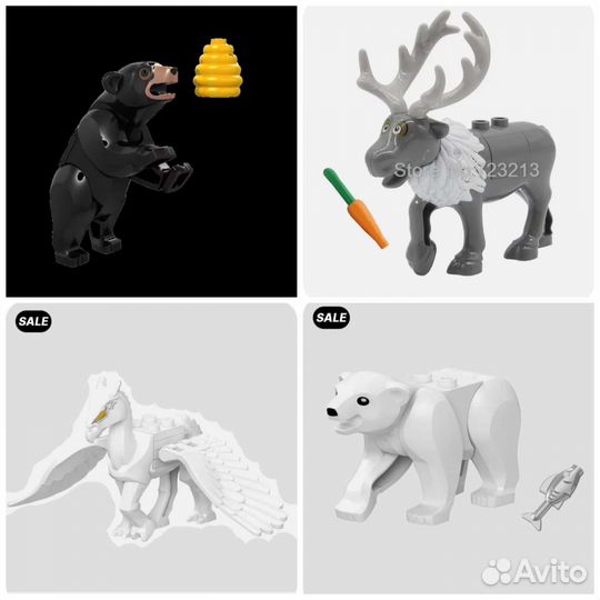 Животные конструктор фигурки новые