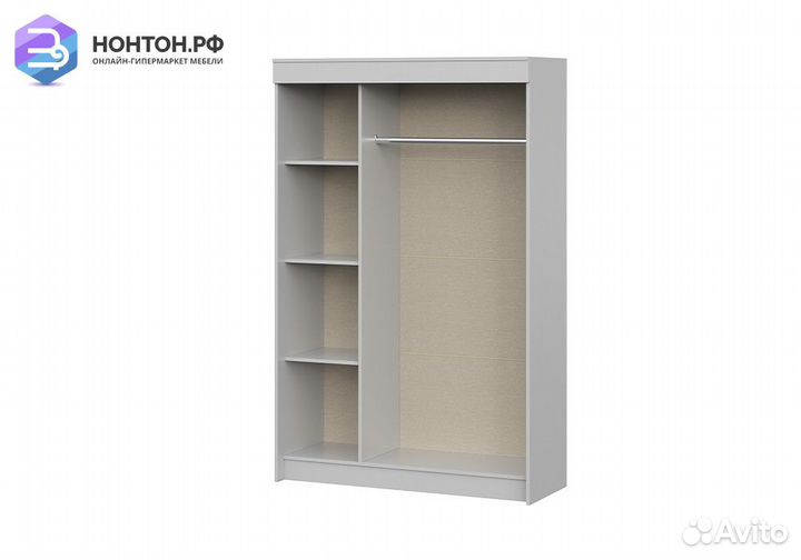 Шкаф-купе Бассо серый / антрацит