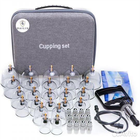 Вакуумные банки для массажа и хиджамы 22 шт Dailix