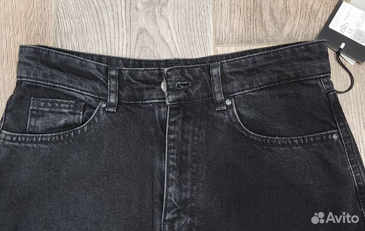 Джинсовая юбка длинная с разрезом 44 размер