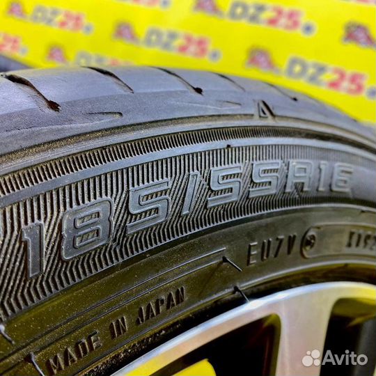 Комплект колёс оригинал из Японии FIT RS на дисках Honda 4x100 c шинами Dunlop 185/55R16 Магазин DZ2