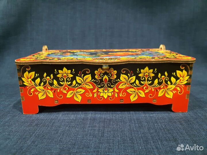 Деревянная шкатулка Новогодняя