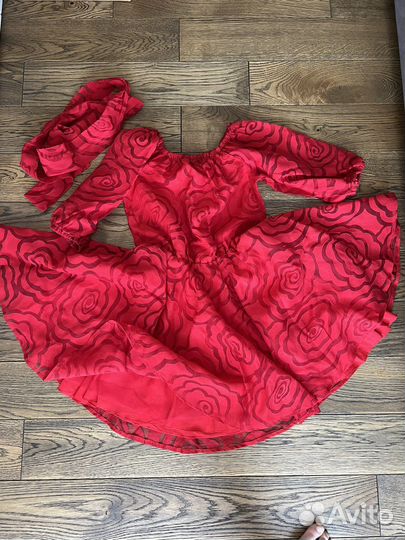 Платье красное Золотой песок