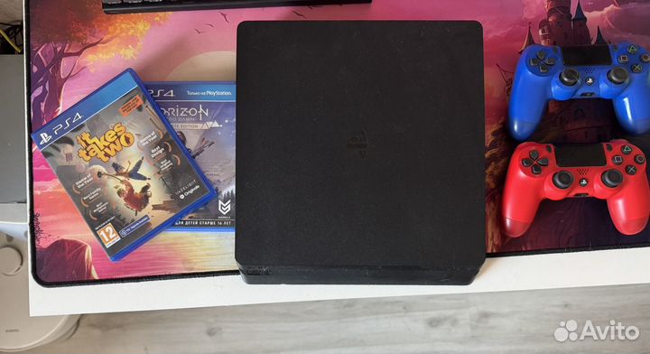 Sony playstation 4 slim 1tb 2 джойстика