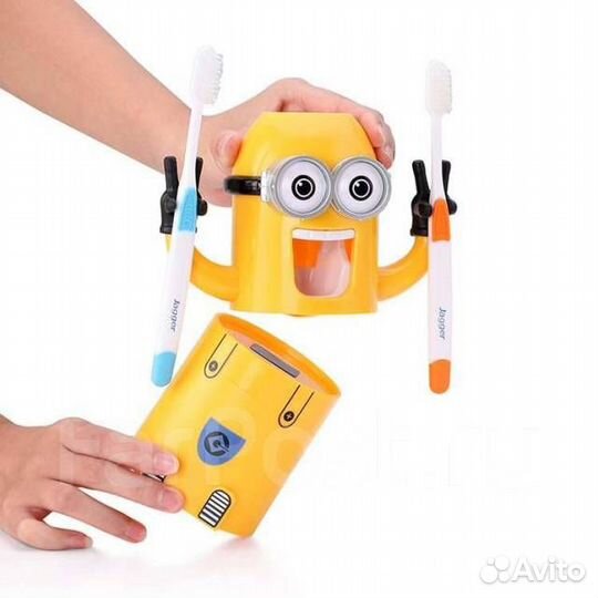 Детский дозатор для зубной пасты Миньон+стаканчик