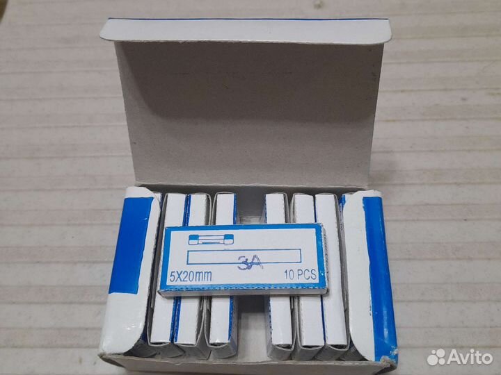 Предохранитель стекло 3А 100шт